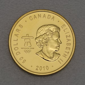 Goldmünze 1oz "Hockey" 2010 Olympische Spiele Vancouver (Kanada) - Miniaturansicht 2