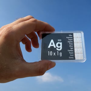 Silbertafel (10x 1g Feinsilber) "CombiBar" - Miniaturansicht 7