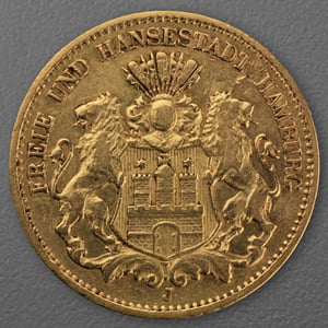 Goldmünze 10 Mark "Stadtwappen Hamburg" 1876-J J.209 (Hamburg) - Hauptansicht