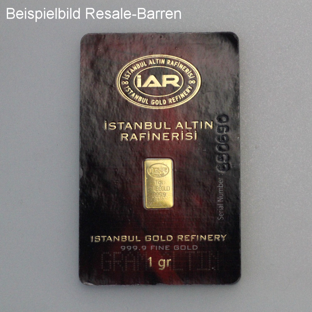 Goldbarren 1g "Resale" (div. Hersteller) - Detailansicht 1