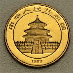 Goldmünze 1/2oz "Panda" 1998 (China) - Miniaturansicht 2