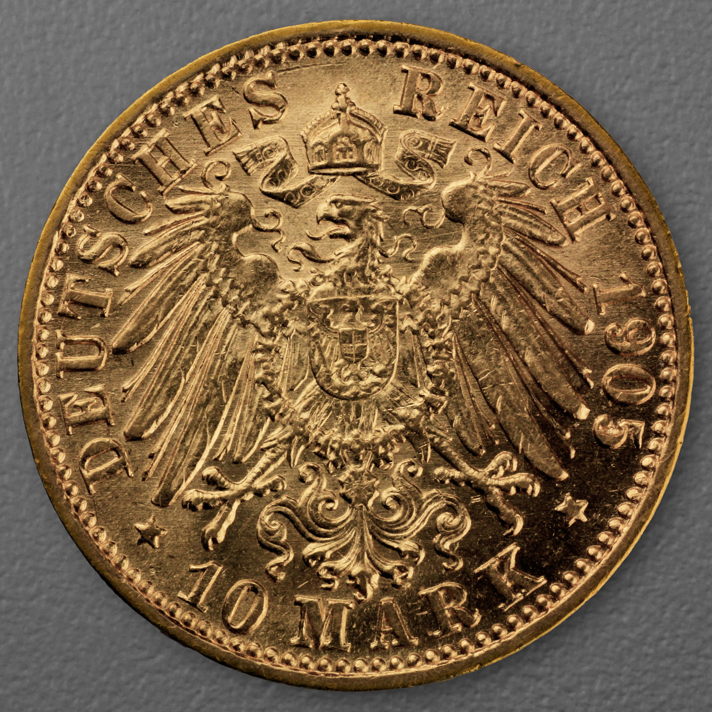 Goldmünze 10 Mark "Friedrich I." 1905-G J.190 (Baden) - Detailansicht 1