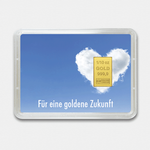 Goldbarren 1/10oz "Goldene Zukunft" (Flip) - Miniaturansicht 1