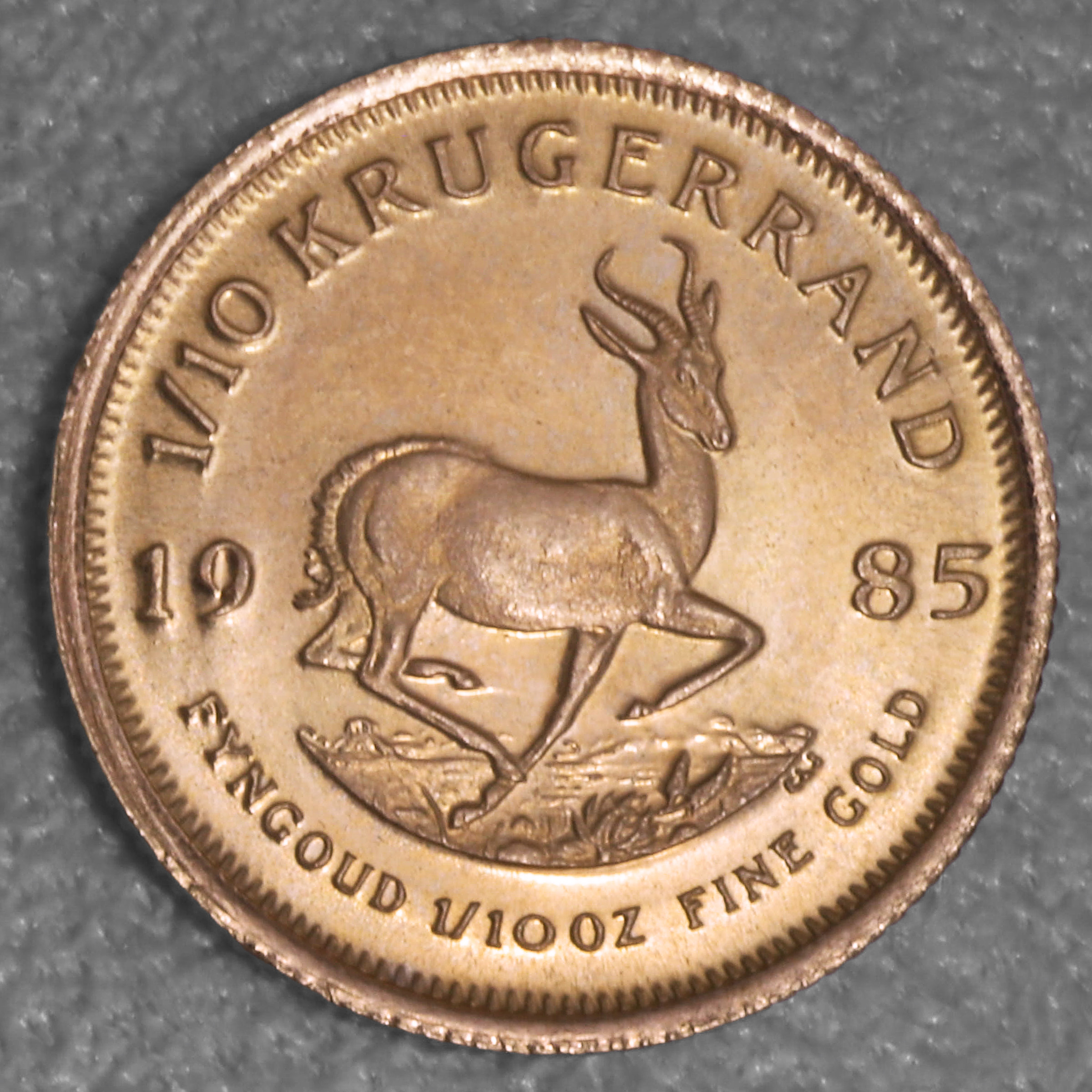 Goldmünze 1/10oz "Krügerrand" 1985 (Südafrika) - Hauptansicht