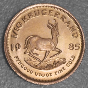 Goldmünze 1/10oz "Krügerrand" 1985 (Südafrika) - Hauptansicht