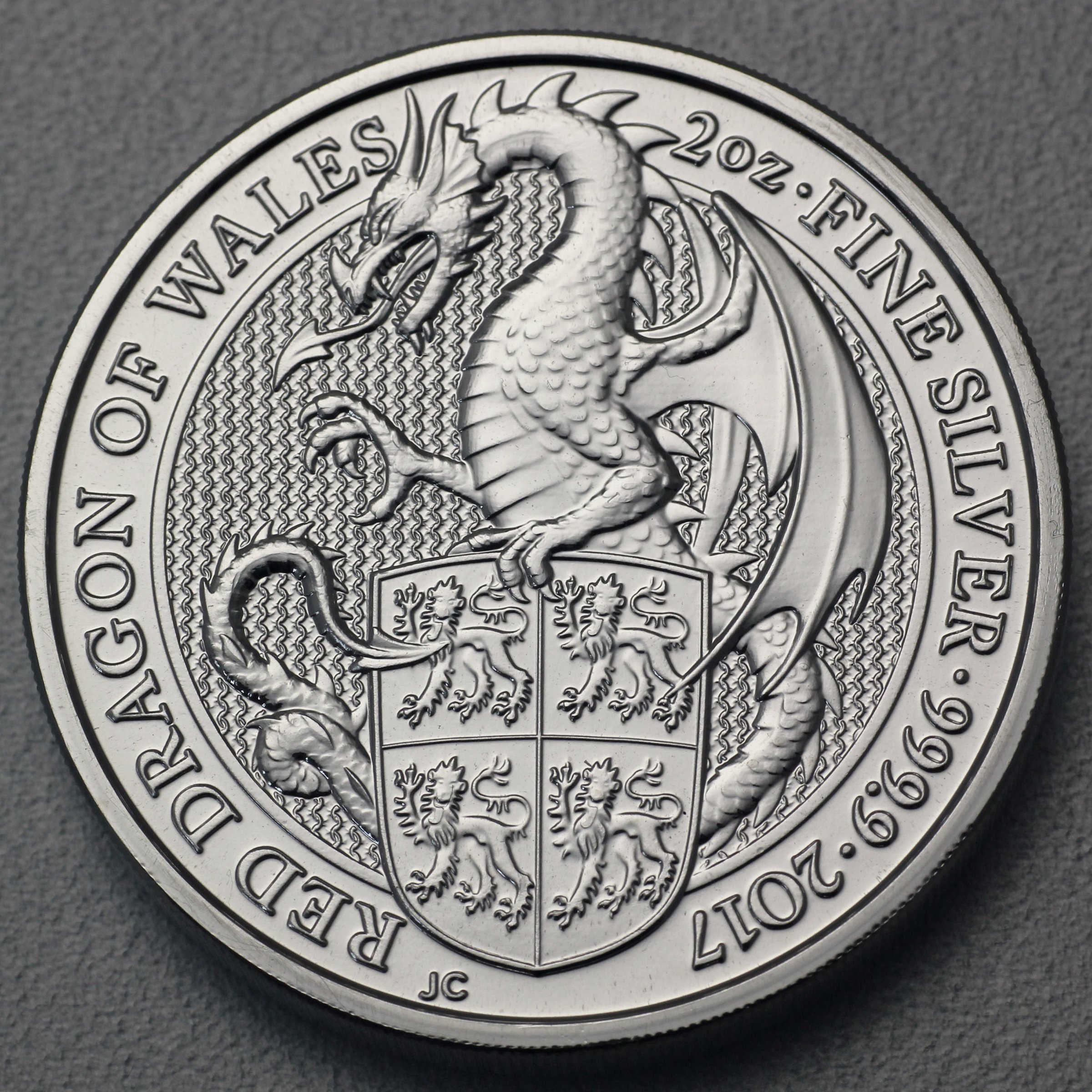 Silbermünze 2oz "Red Dragon of Wales" 2017 The Queen s Beasts (Großbritannien) - Hauptansicht