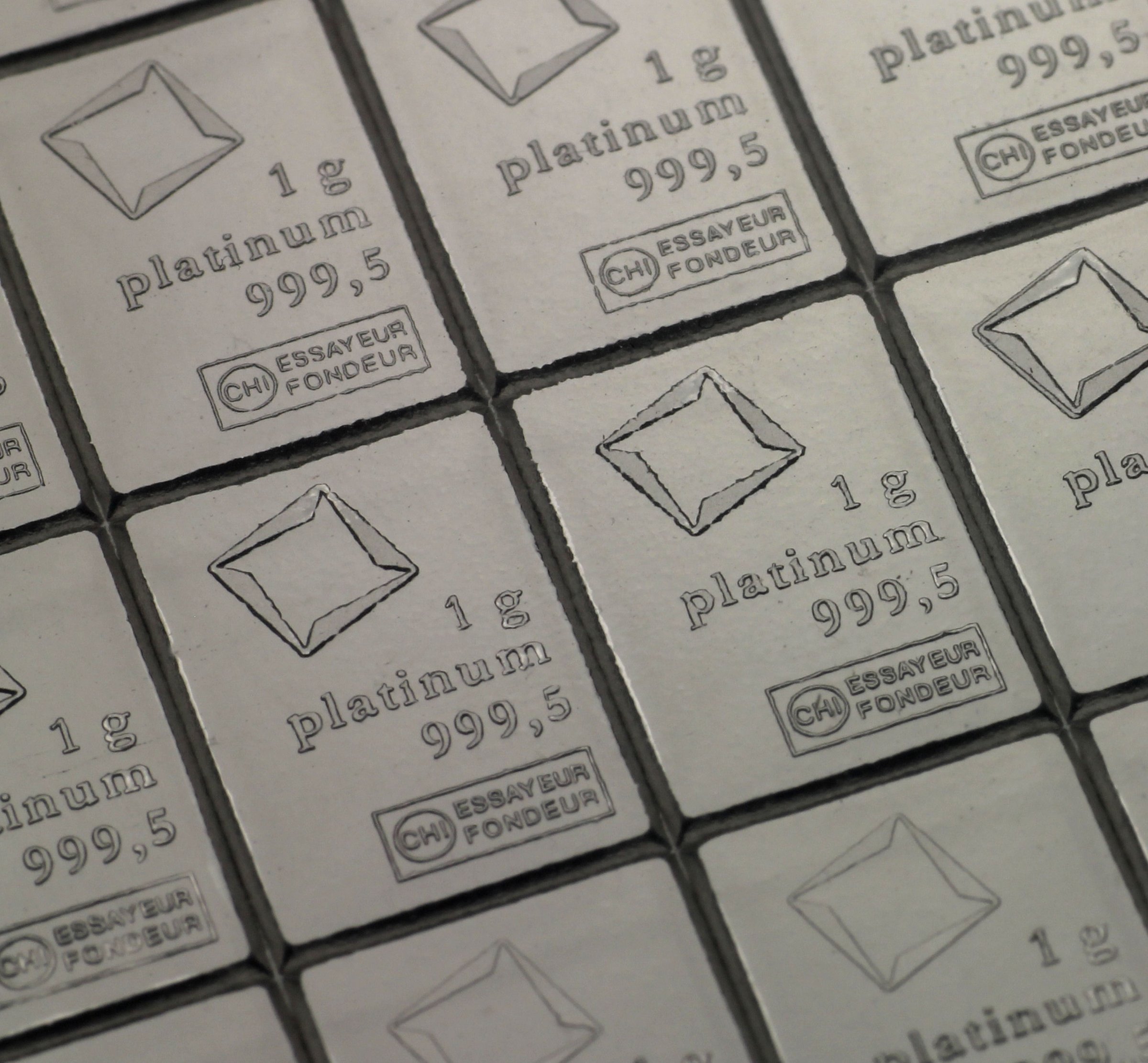 Platintafel VALCAMBI (50x 1g Pt) "CombiBar" - Detailansicht 1