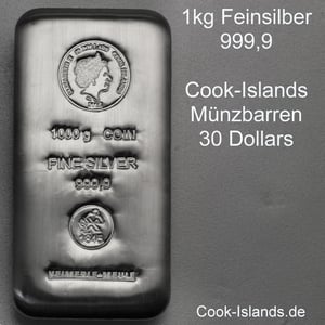 Münzbarren 1kg "H+M / Cook Islands", gegossen - Miniaturansicht 4