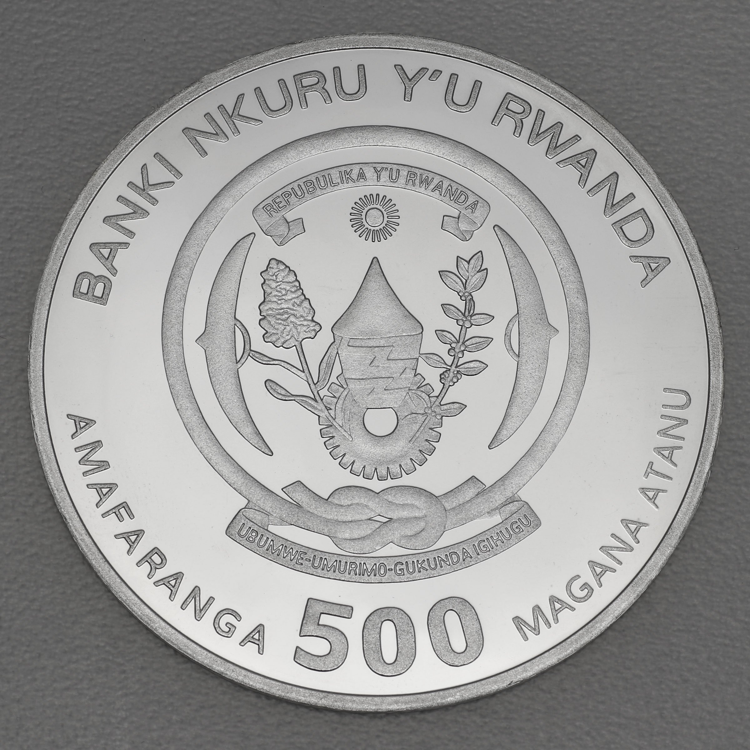 Silbermünze 1oz "Nashorn" 2010 Big Five (Ruanda) - Detailansicht 1