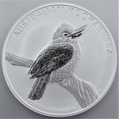 Silbermünze 10oz "Kookaburra" 2010 (Australien) - Hauptansicht