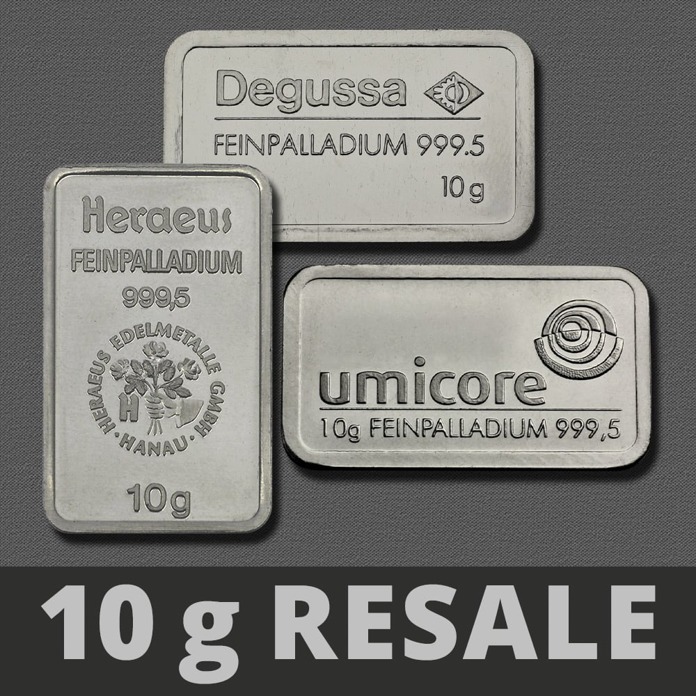 Palladiumbarren 10g "Resale" - Hauptansicht