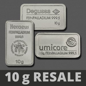 Palladiumbarren 10g "Resale" - Hauptansicht