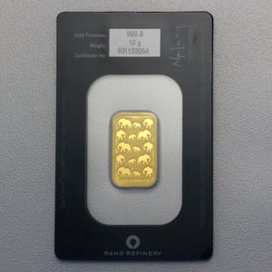 Goldbarren 10g Rand Refinery "Elefanten-Motiv" - Miniaturansicht 2