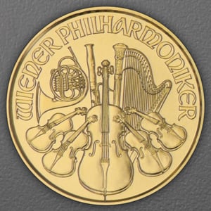 Goldmünze 1/10oz "Wiener Philharmoniker" aktueller Jahrgang (Österreich) - Hauptansicht