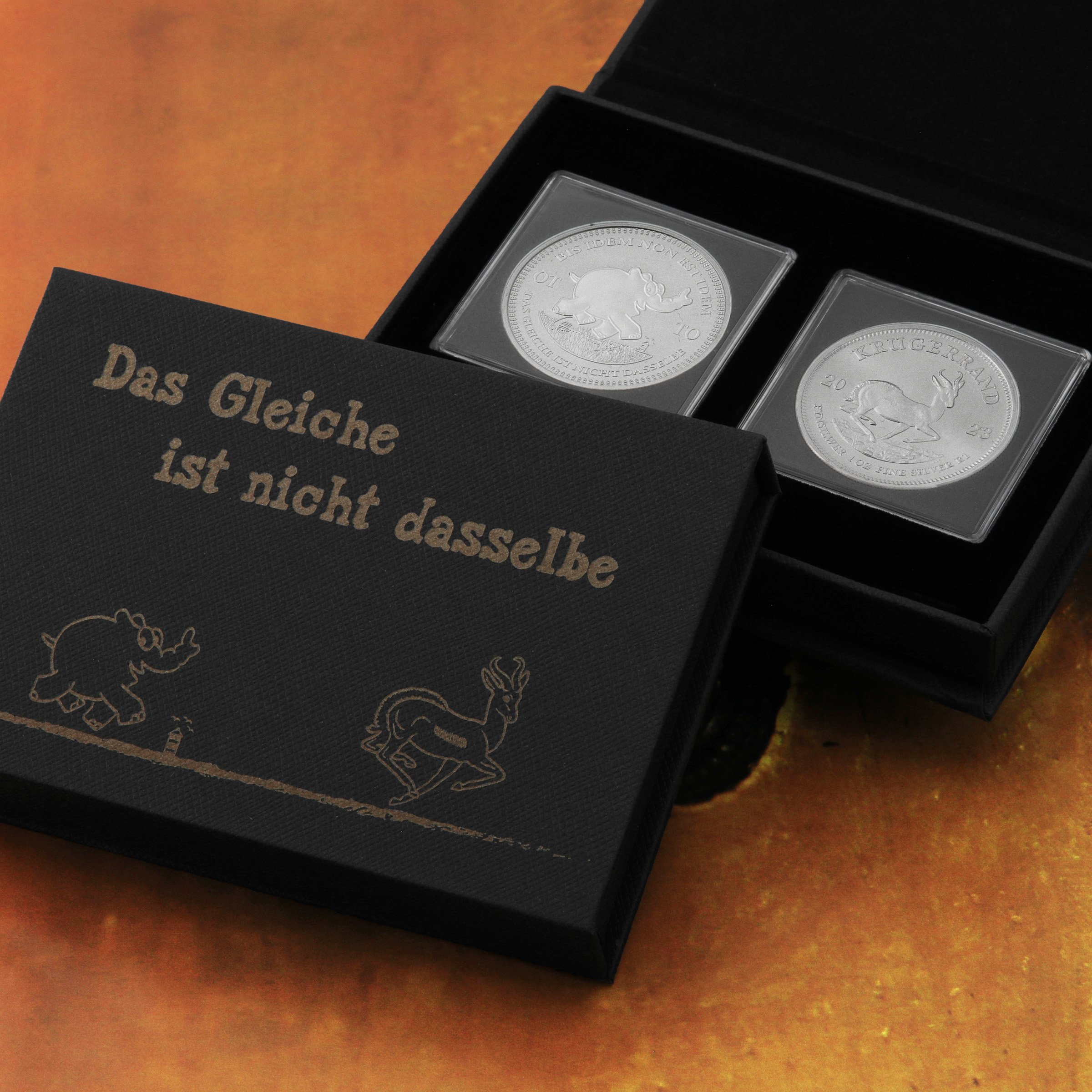 Silbermünzen 2 x 1oz "Ottifant & Krügerrand" 2023 Set – 2-teilig (Tuvalu & Südafrika) - Detailansicht 4