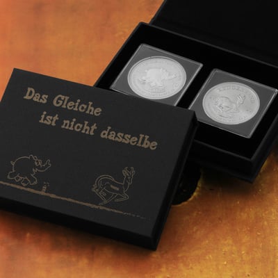 Silbermünzen 2 x 1oz "Ottifant & Krügerrand" 2023 Set – 2-teilig (Tuvalu & Südafrika) - Miniaturansicht 5