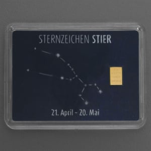Goldbarren 1g "Sternzeichen: Stier" (Flip) - Miniaturansicht 3