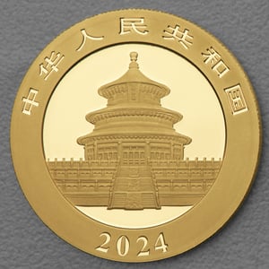 Goldmünze 30g "Panda" 2024 (China) - Miniaturansicht 2