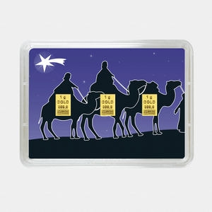 Goldbarren 3g "Drei Könige/Weihnachten" (Flip) - Hauptansicht