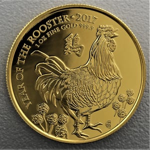 Goldmünze 1oz "Hahn" 2017 Lunar – Year of the Rooster (Großbritannien) - Hauptansicht