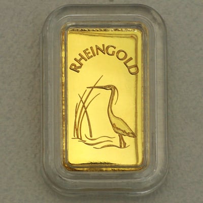 Rheingold-Set "Naturgoldflitter + Flussgoldbarren" - Miniaturansicht 5