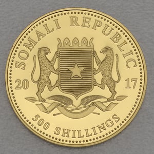 Goldmünze 1/2oz "Elefant" 2017 African Wildlife (Somalia) - Miniaturansicht 2