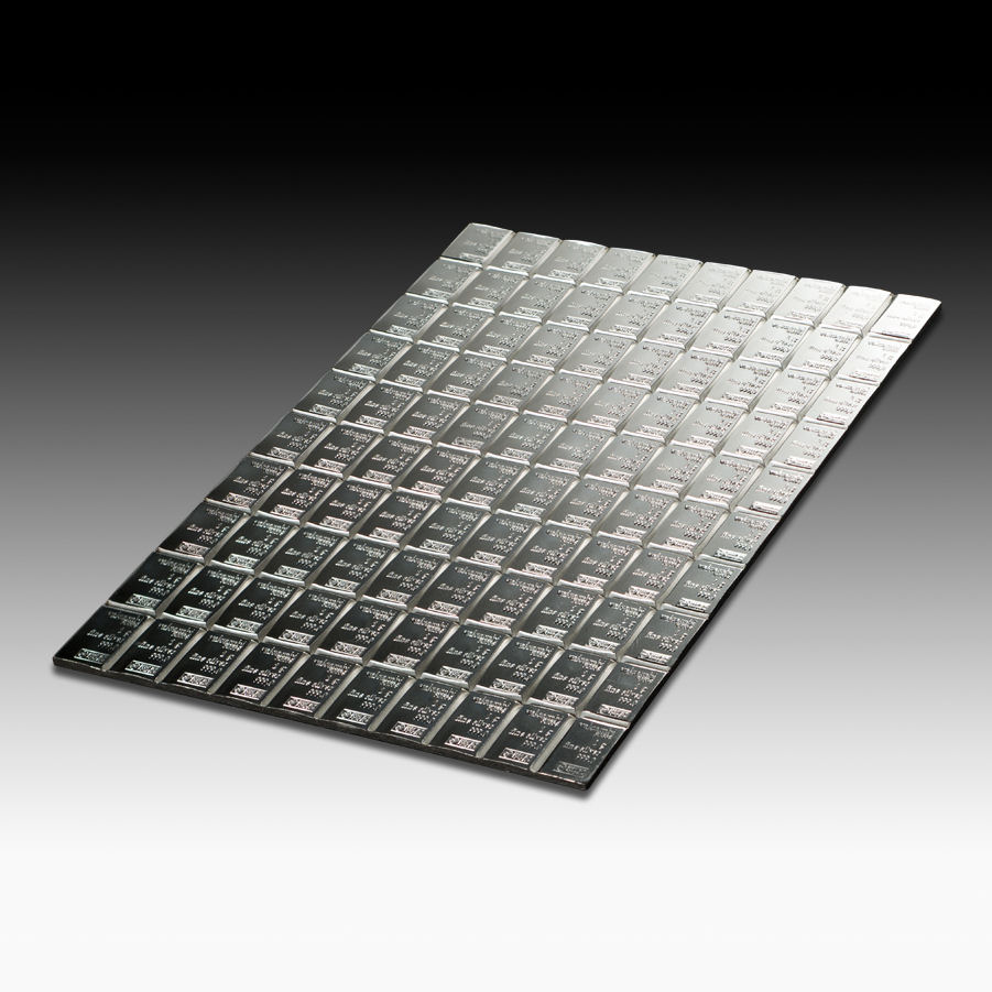 Silbertafel VALCAMBI (100x 1g Ag) "CombiBar" - Detailansicht 5