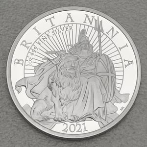 Silbermünzen "Britannia" 2021 (PP) Set – 2-teilig (Großbritannien) - Miniaturansicht 2