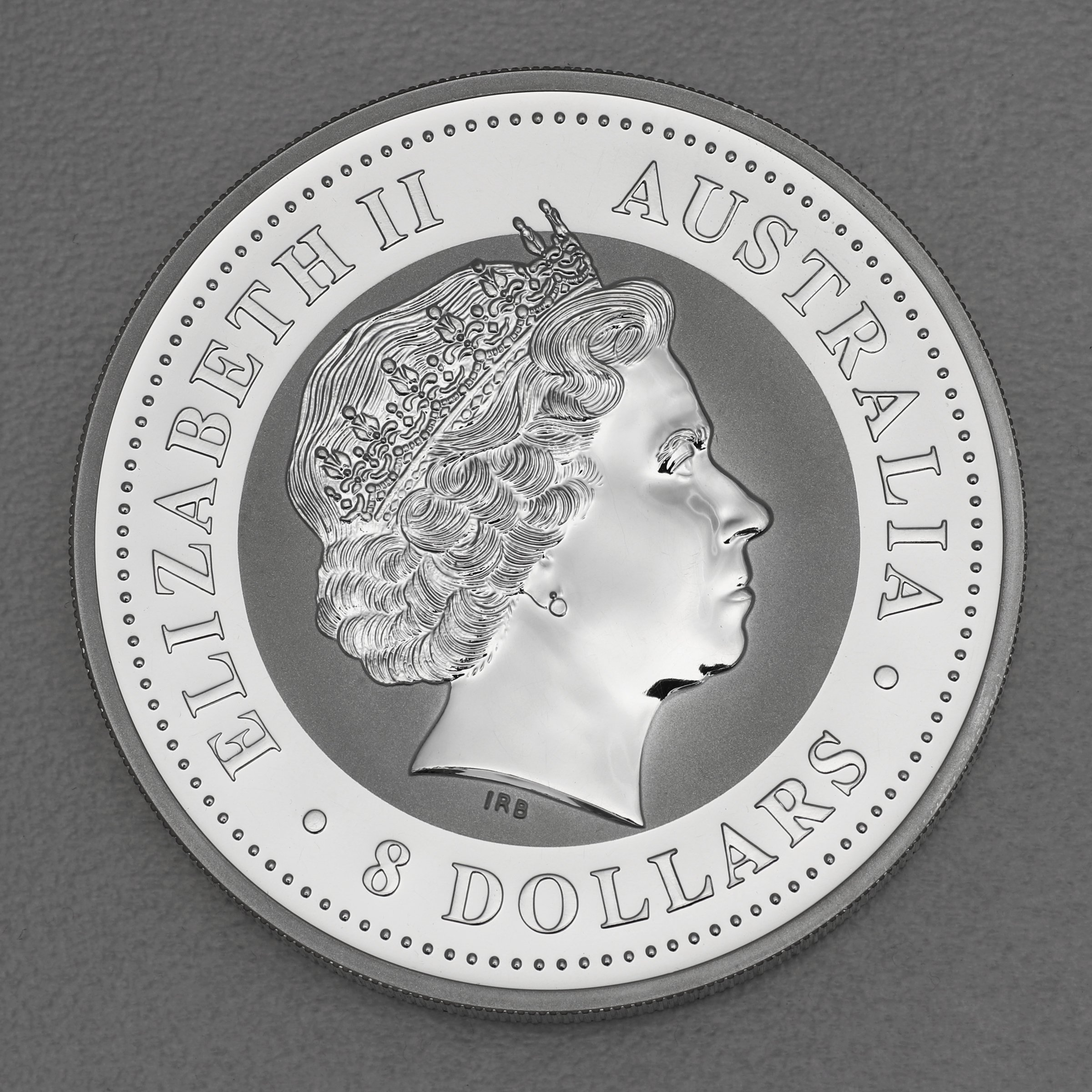 Silbermünze 5oz "Hahn" 2005 (koloriert/vergoldet) Lunar I – Year of the Rooster (Australien) - Detailansicht 1
