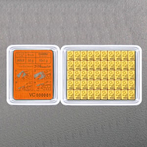 Goldtafel VALCAMBI (50x 1g Au) "CombiBar" - Miniaturansicht 2