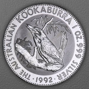Silbermünze 1oz "Kookaburra" 1992 (Australien) - Hauptansicht