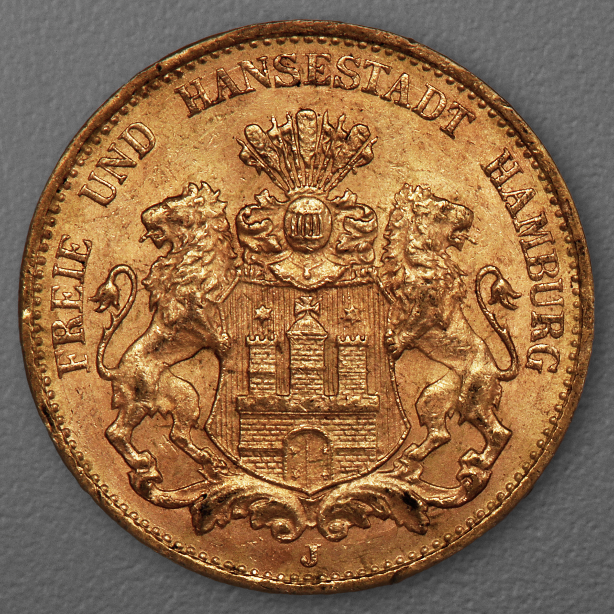 Goldmünze 20 Mark "Stadtwappen Hamburg" 1913-J J.212 (Hamburg) - Hauptansicht
