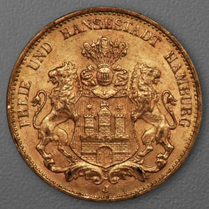 Goldmünze 20 Mark "Stadtwappen Hamburg" 1913-J J.212 (Hamburg) - Hauptansicht