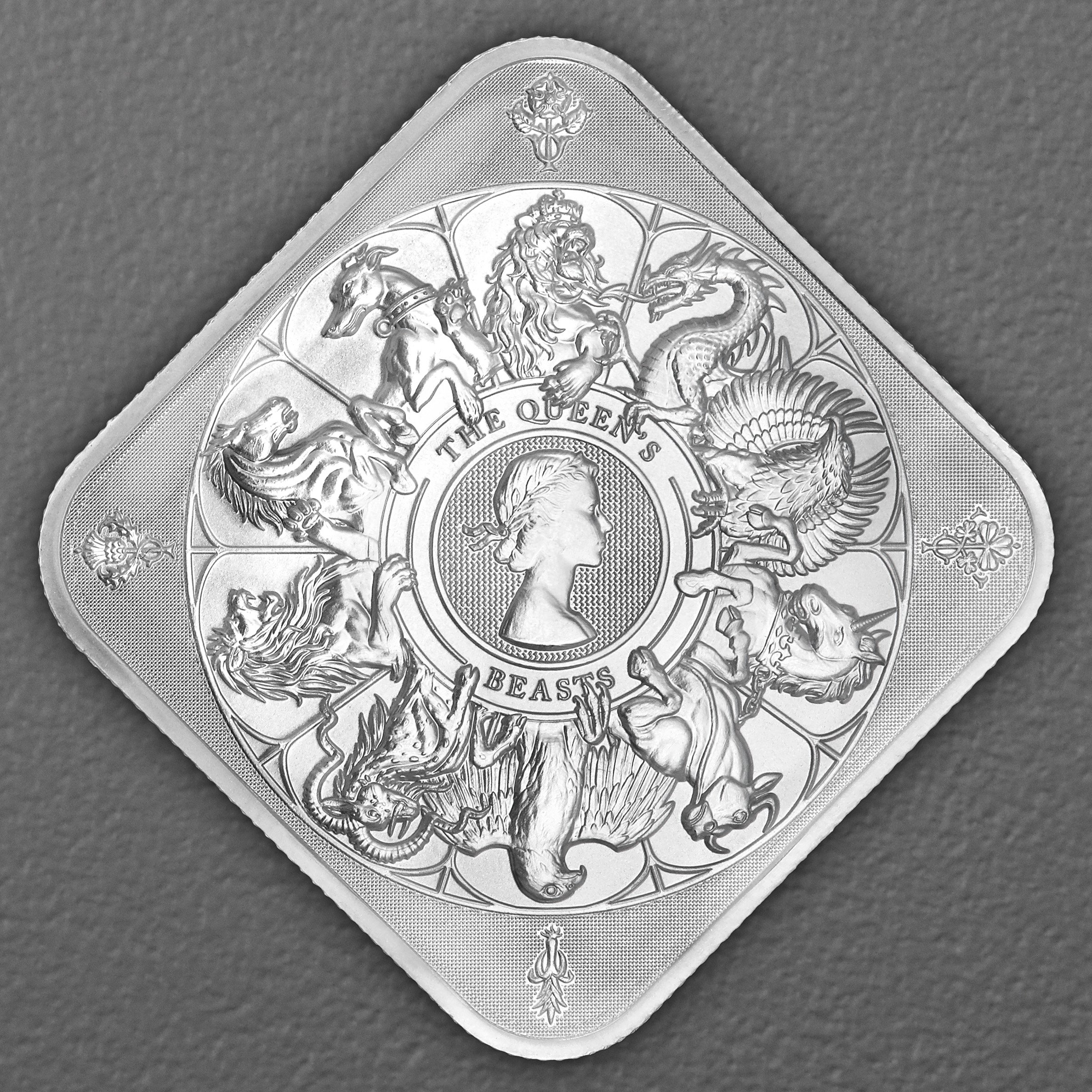 Silberbarren 1oz THE ROYAL MINT "The Queen s Beasts" geprägt - Hauptansicht
