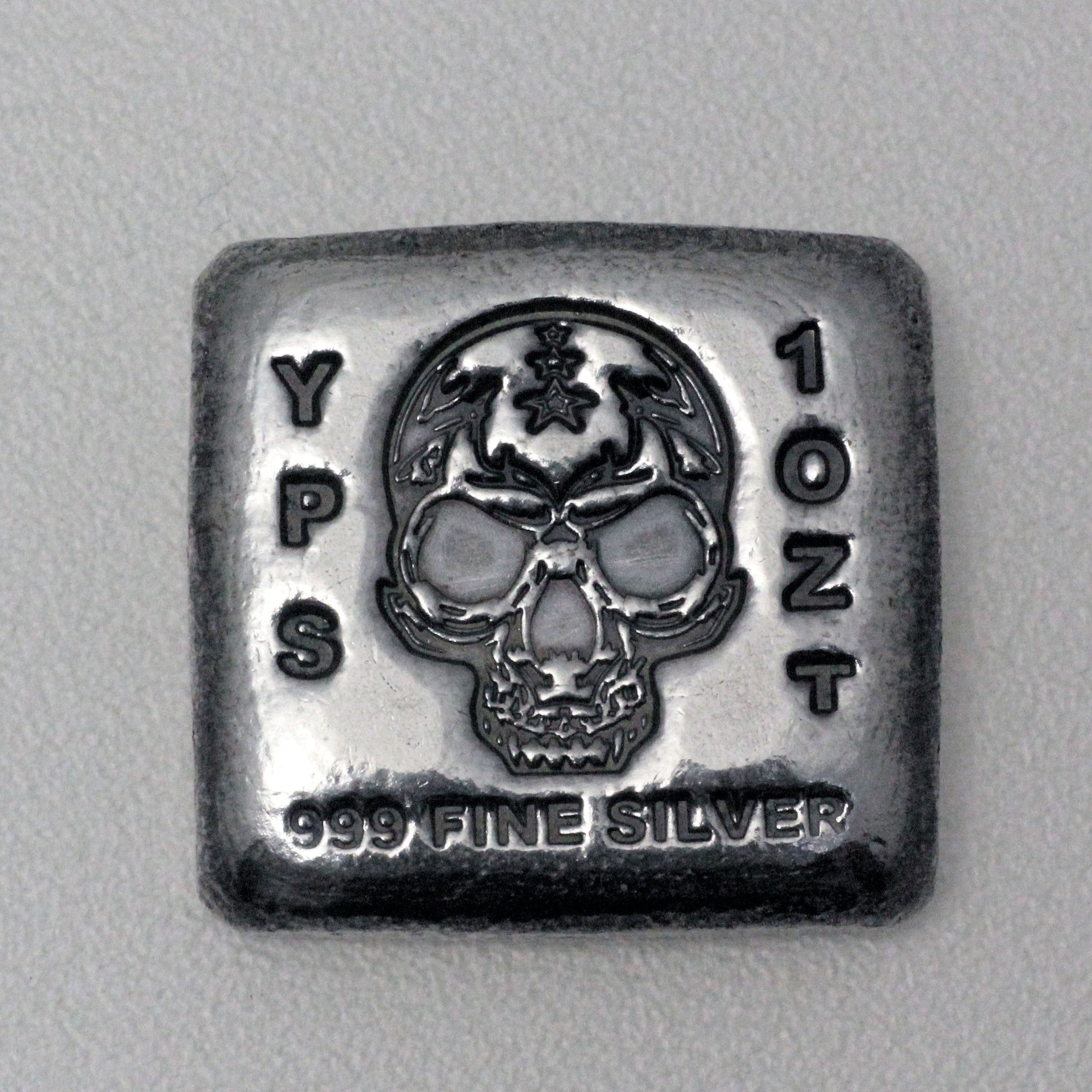 Silber 3-D Barren "Totenkopf-Barren" 1oz, gegossen - Hauptansicht