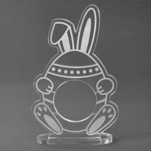 Acrylaufsteller "Osterhase mit Ei" für Medaillen und Münzen - Miniaturansicht 2