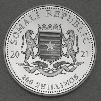 Silbermünze 2oz "Elefant" 2021 African Wildlife (Somalia) - Miniaturansicht 2