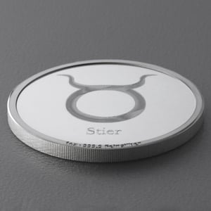 Silbermedaille 1oz "Sternzeichen Stier" Gravurmedaille - Miniaturansicht 3