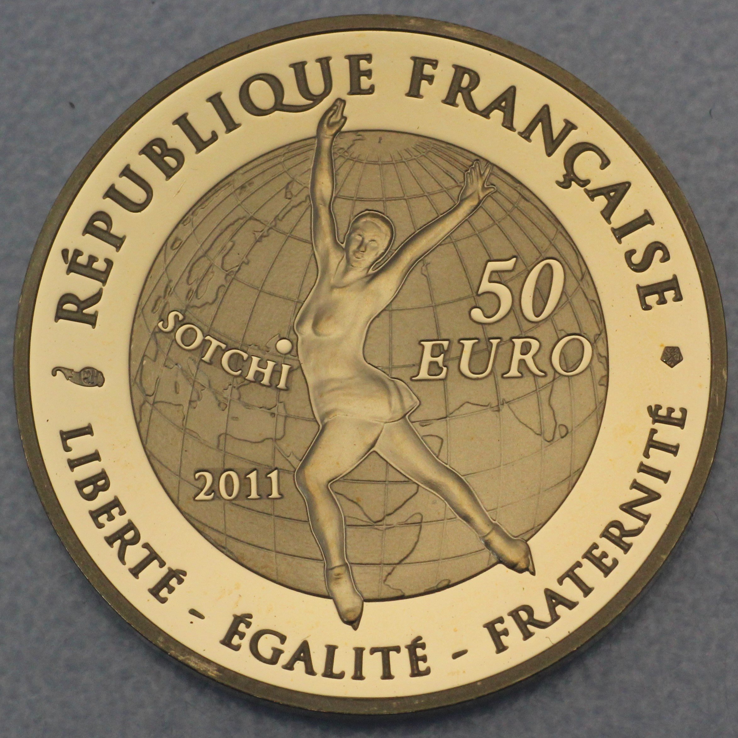 Goldmünze 50 Euro "Eiskunstlauf" 2011 (Frankreich) - Hauptansicht