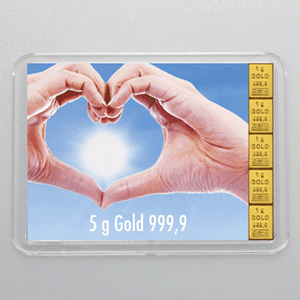 Goldbarren 5g "Goldene Zukunft" (Flip) - Hauptansicht