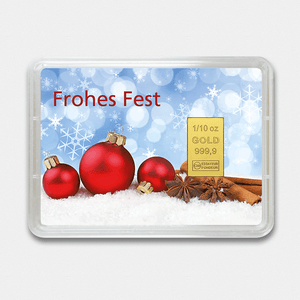 Goldbarren 1/10oz "Frohes Fest" (Flip) - Hauptansicht
