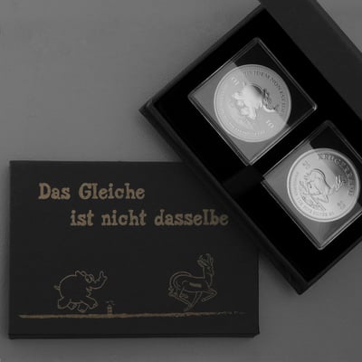 Silbermünzen 2 x 1oz "Ottifant & Krügerrand" 2023 Set – 2-teilig (Tuvalu & Südafrika) - Miniaturansicht 1