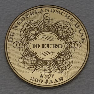 Goldmünze 10 Euro "Bank der Niederlande" 2014 (Niederlande) - Hauptansicht