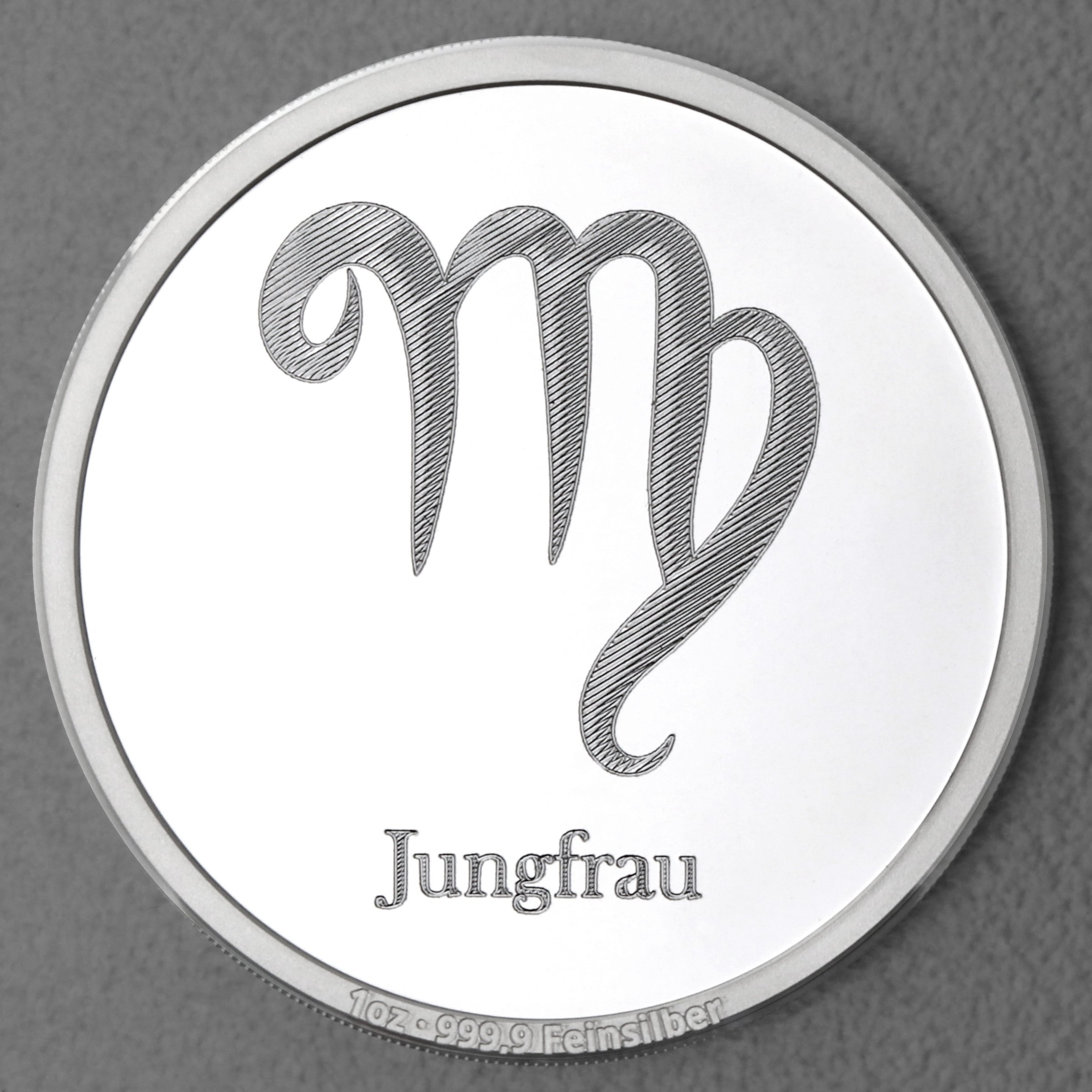 Silbermedaille 1oz "Sternzeichen Jungfrau" Gravurmedaille - Hauptansicht