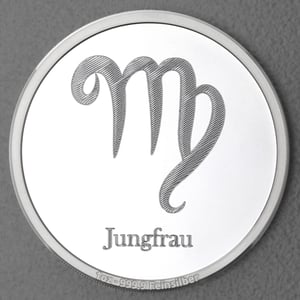 Silbermedaille 1oz "Sternzeichen Jungfrau" Gravurmedaille - Hauptansicht