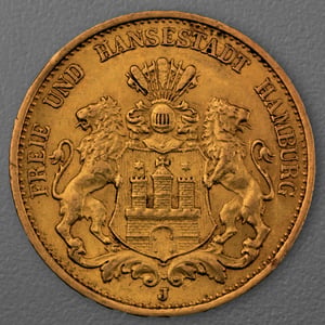 Goldmünze 20 Mark "Stadtwappen Hamburg" 1893-J J.212 (Hamburg) - Hauptansicht