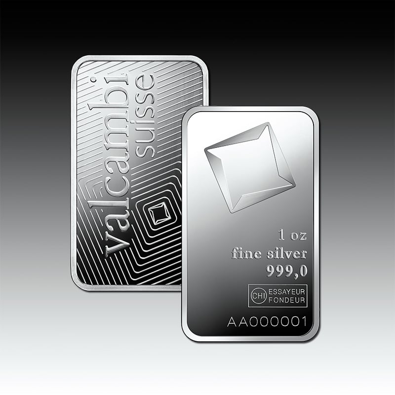 Silberbarren 1oz VALCAMBI, Blister - Detailansicht 3