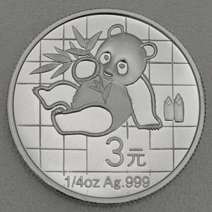 Silbermünze 1/4oz "Panda" 2007 verschiedene Motive 25 Jahre Panda Jubiläum (China) - Miniaturansicht 5