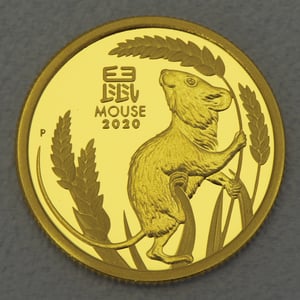 Goldmünze 1/10oz "Maus" 2020 (PP) Lunar III – Year of the Mouse (Australien) - Hauptansicht