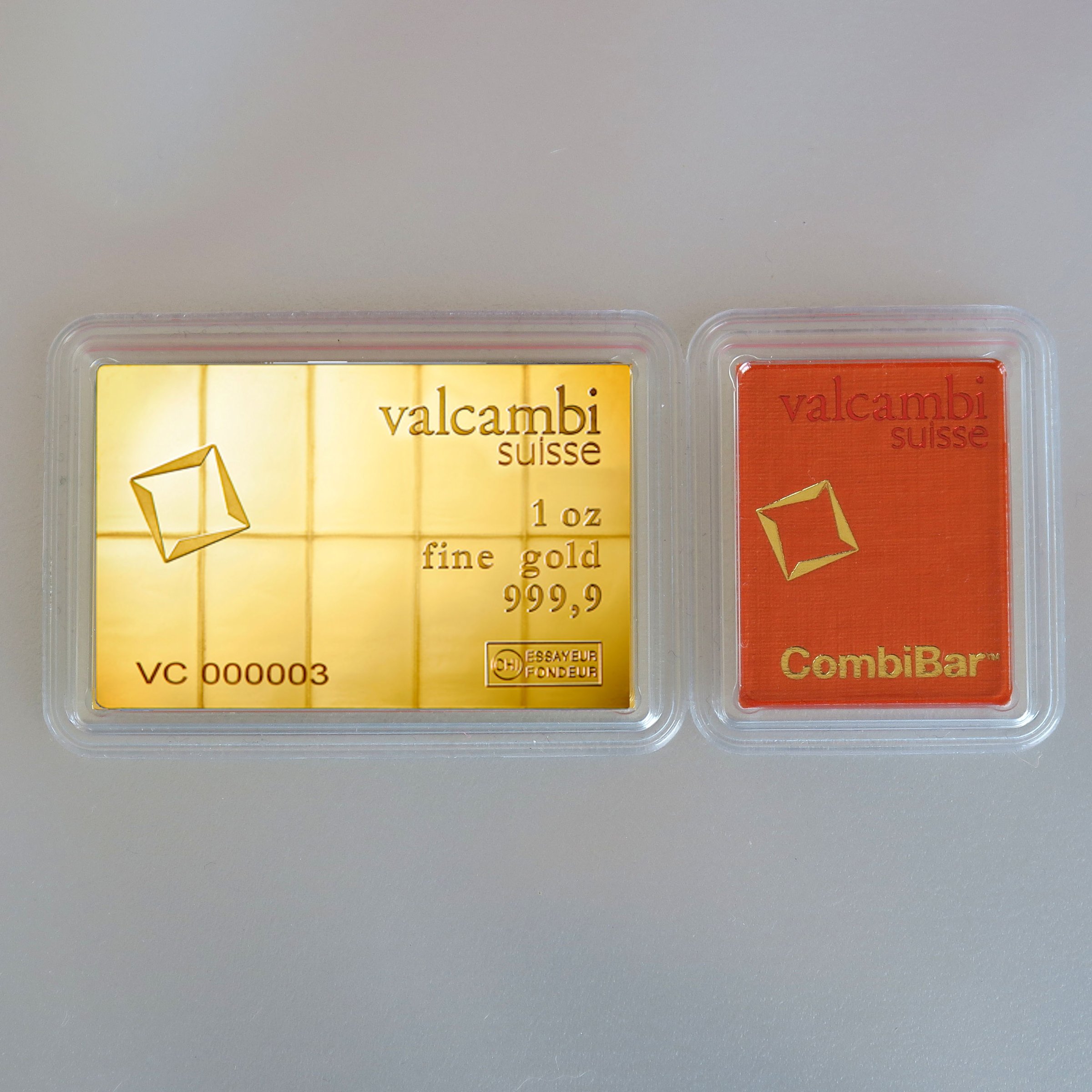 Goldtafel VALCAMBI (10x 1/10oz CombiBar) "Resale" - Detailansicht 2
